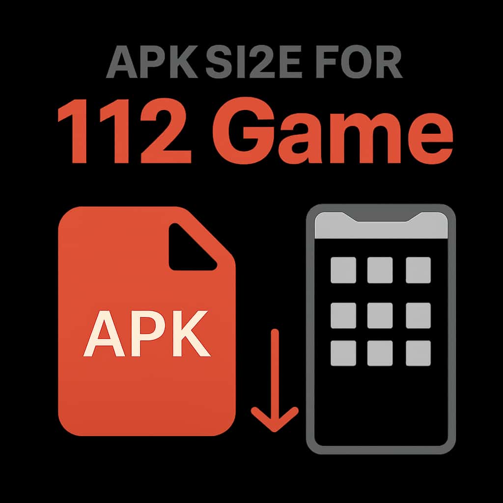 An educational diagram about how to check APK Size for 112 Game.