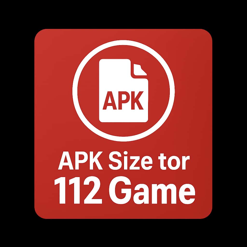 A badge illustrating APK Size for 112 Game.