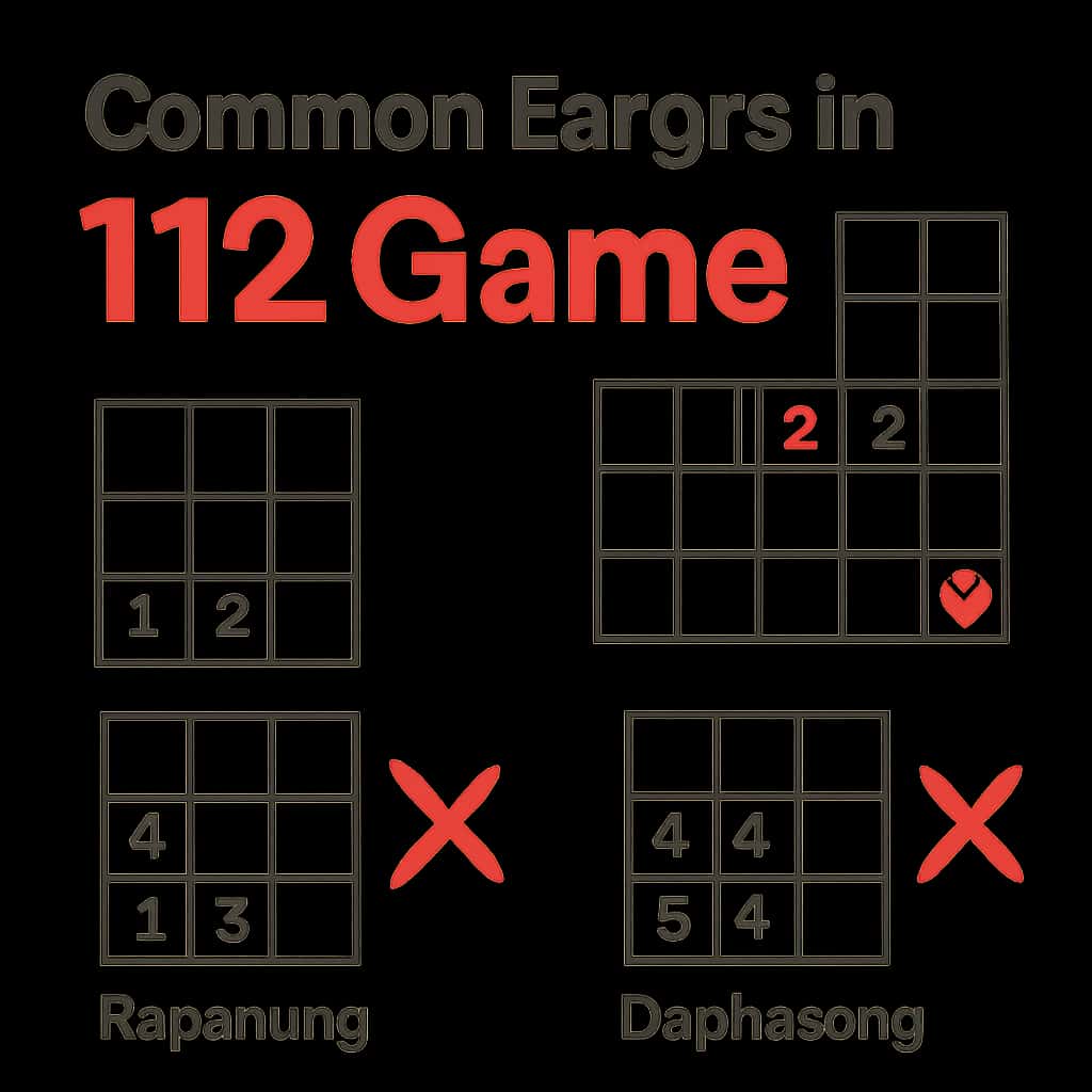 Diagram illustrating common errors in 112 Game.