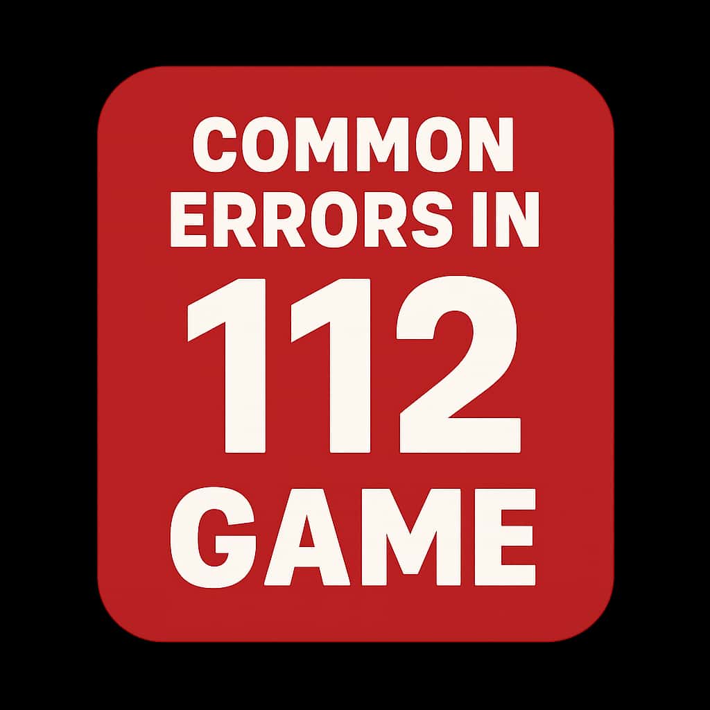 Badge representing common errors in 112 Game.