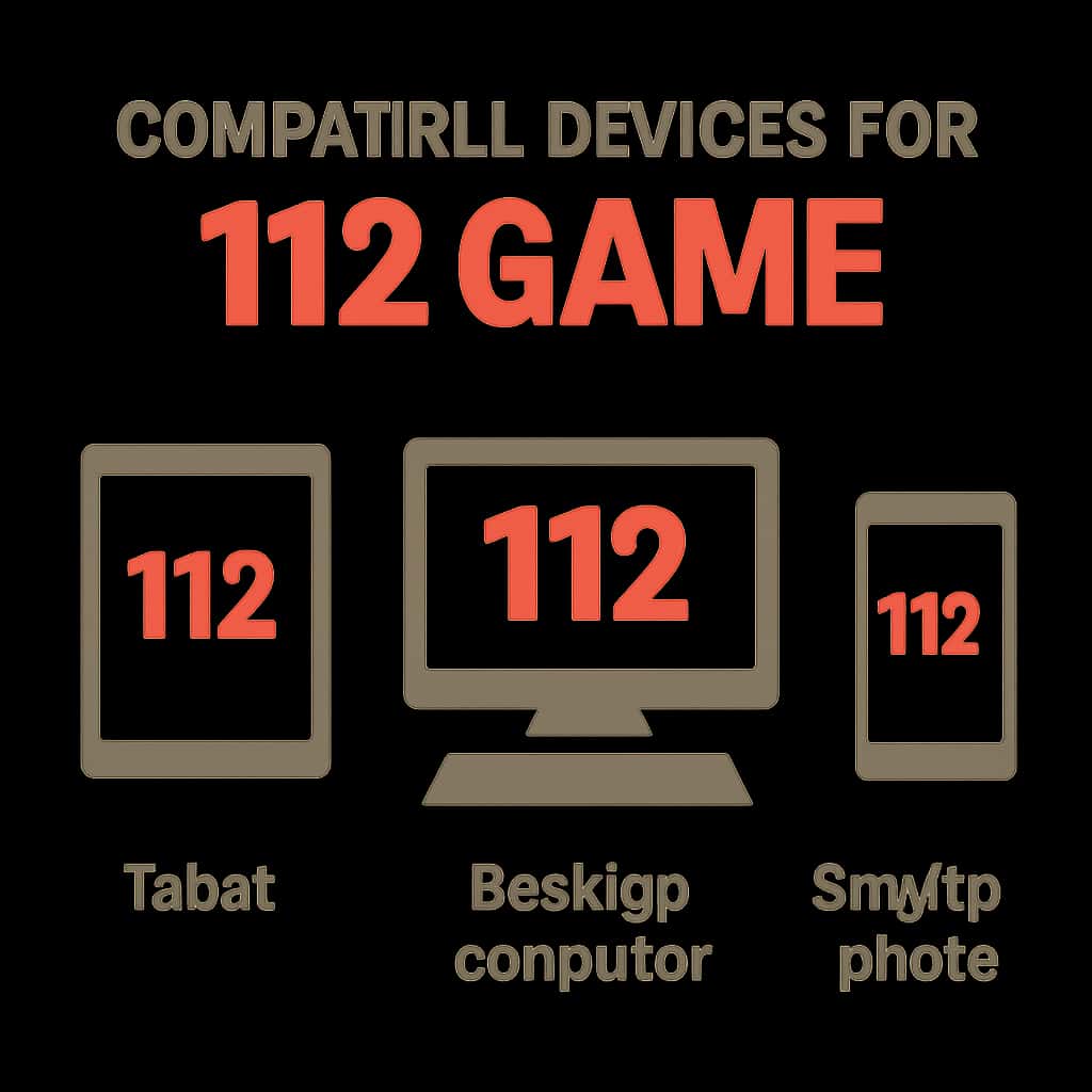 A diagram illustrating device compatibility for 112 Game.