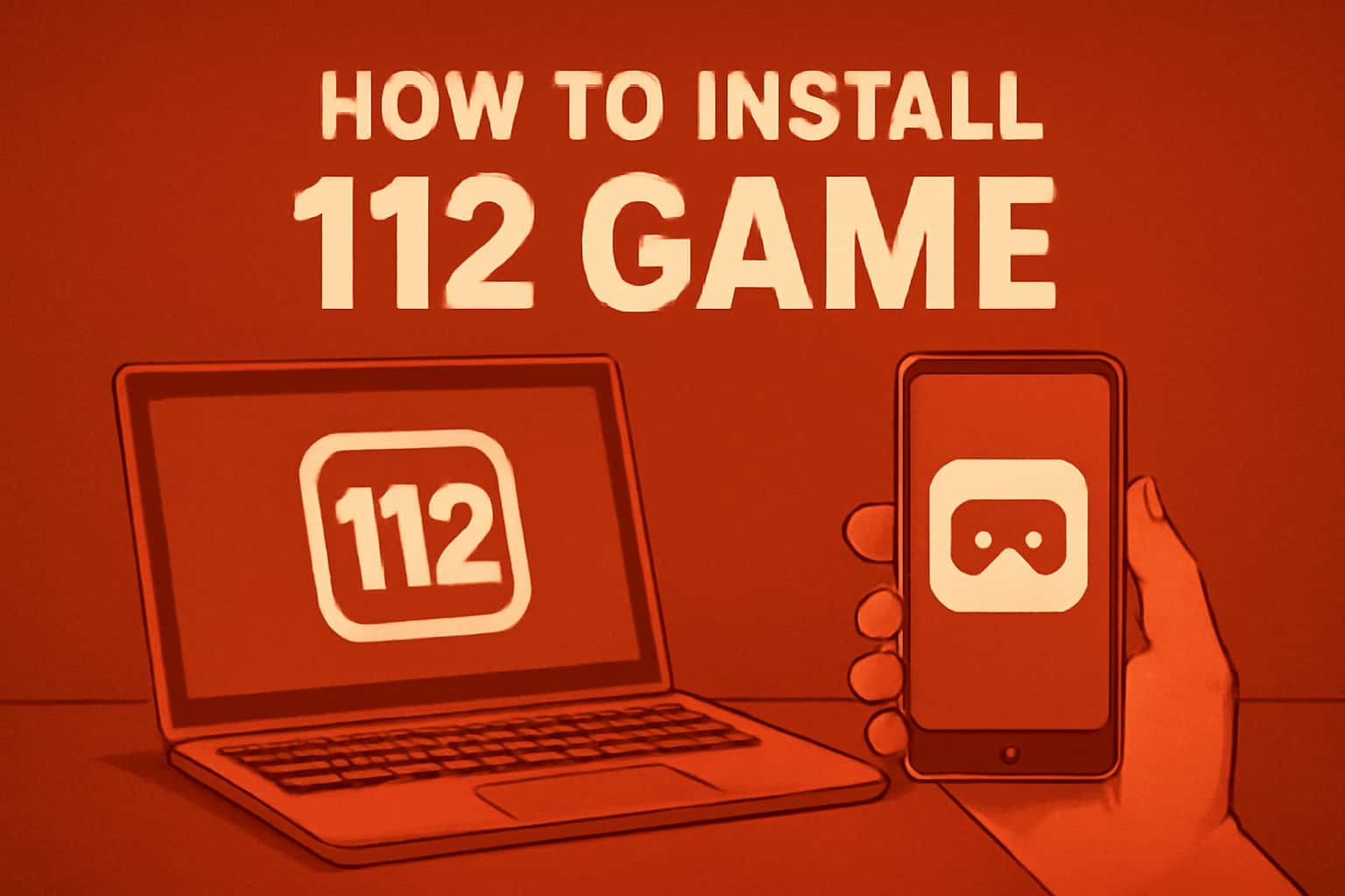 An informative scene illustrating the installation process of 112 Game.