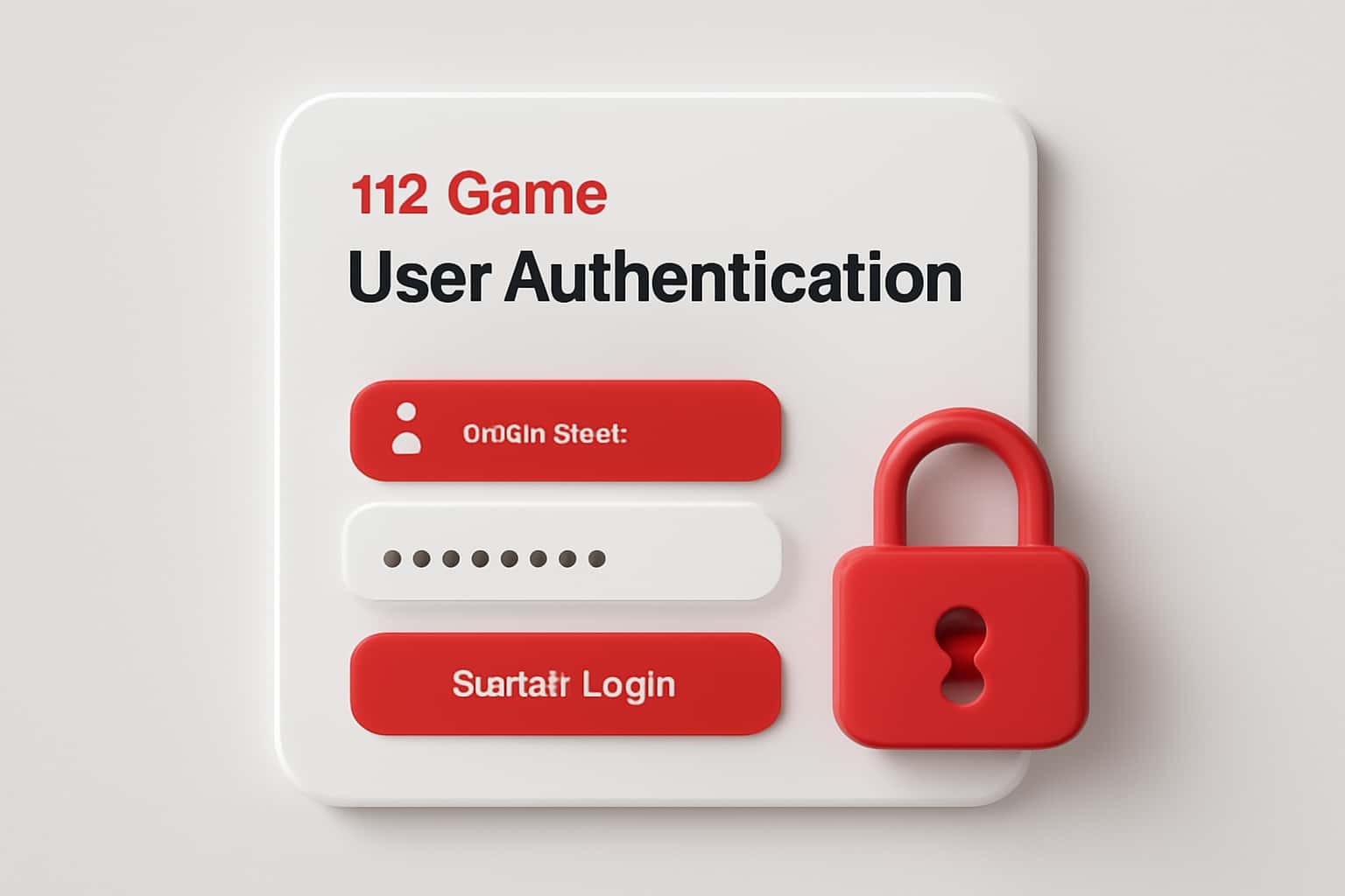112 Game User Authentication Interface