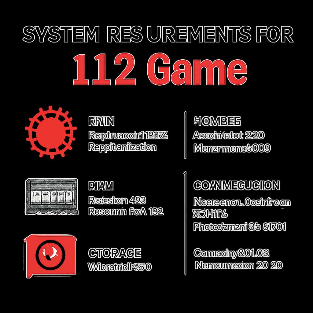 Illustration of installation steps for 112 Game.