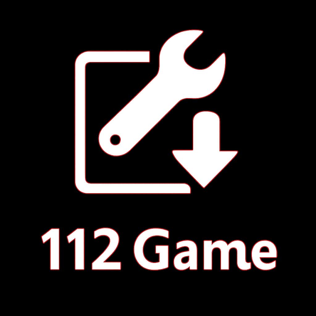 Badge icon for the 112 Game installation troubleshooting guide.