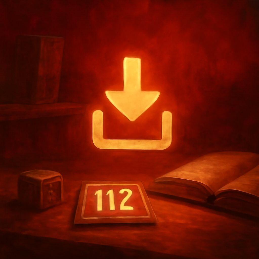 Diagram illustrating the steps to download 112 Game.