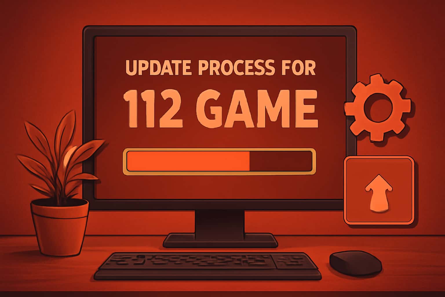 An informative graphic illustrating how to update the 112 Game app.