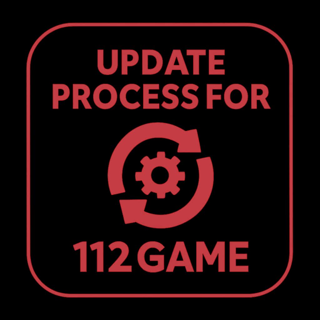 A badge illustrating the update process for 112 Game.